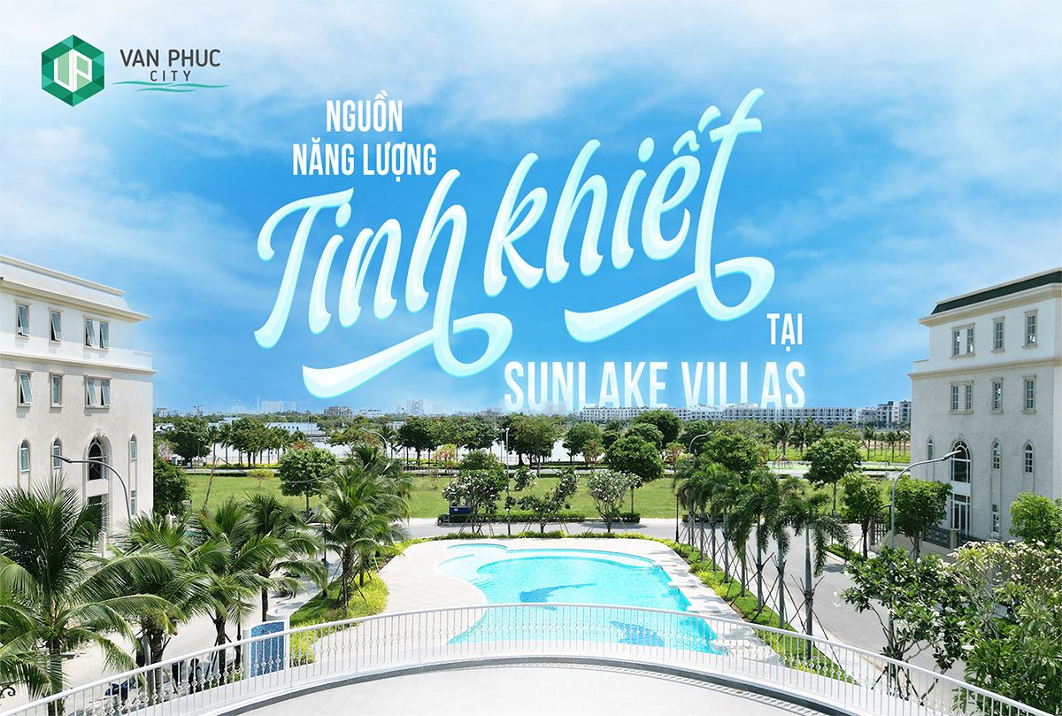 Cảnh quan Sunlake Villas nhìn về hồ