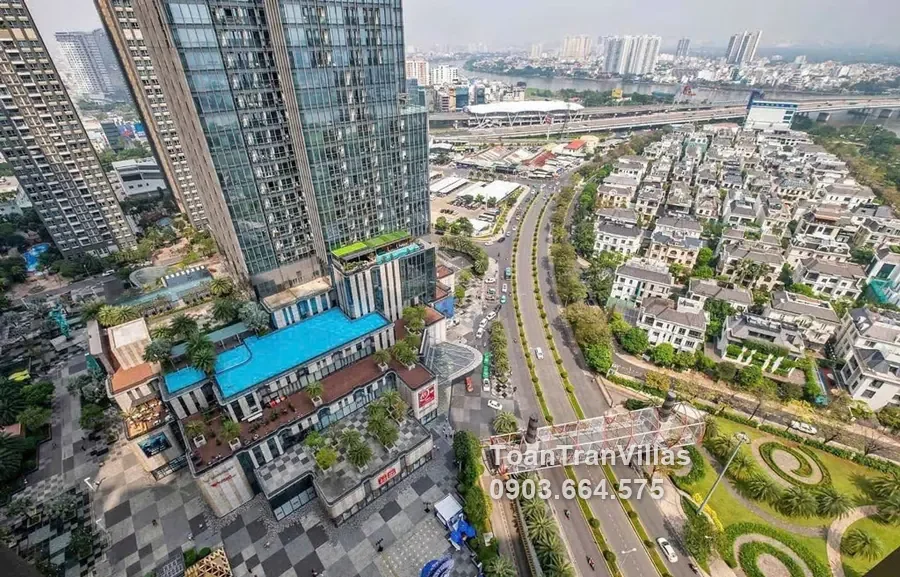 Đường nội khu nhìn từ trên cao