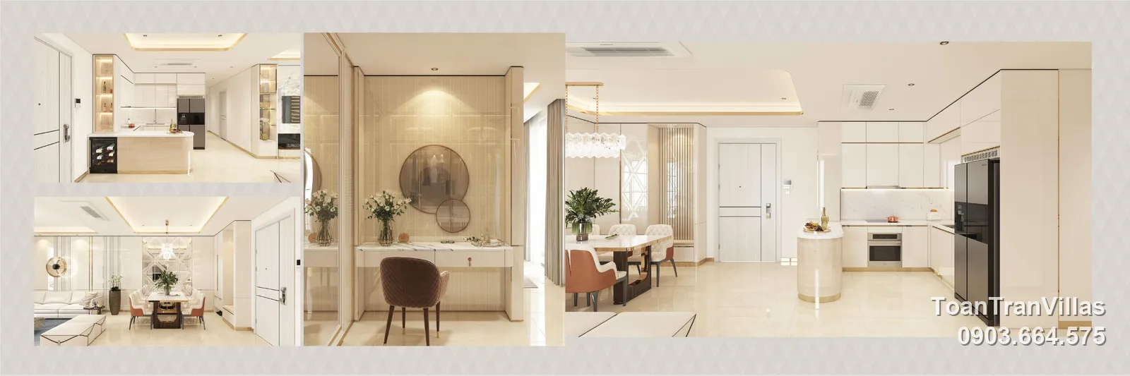 Nội thất căn mẫu Diamond Sky
