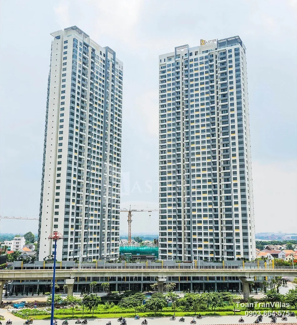 Hai tháp Masteri An Phú đã hoàn thiện