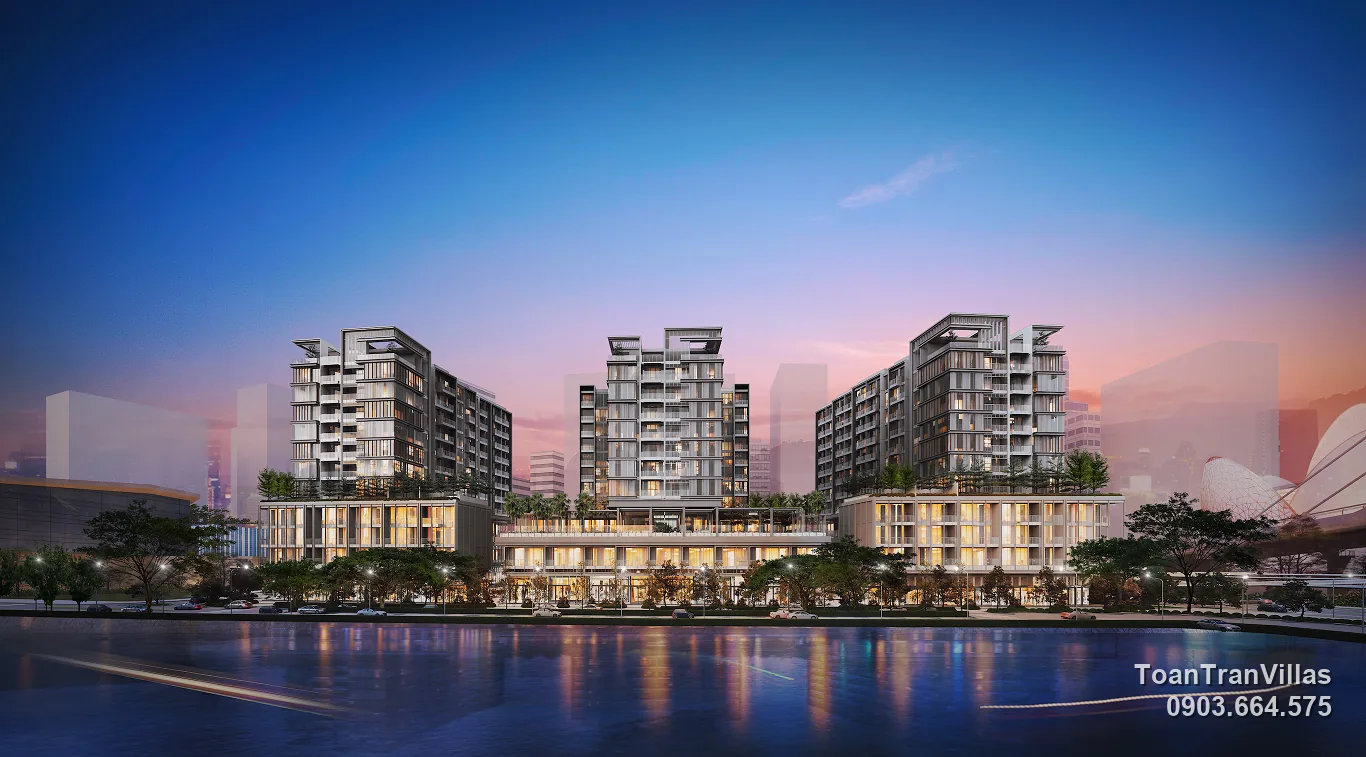 Các tòa The Metropole nhìn từ sông Sài Gòn