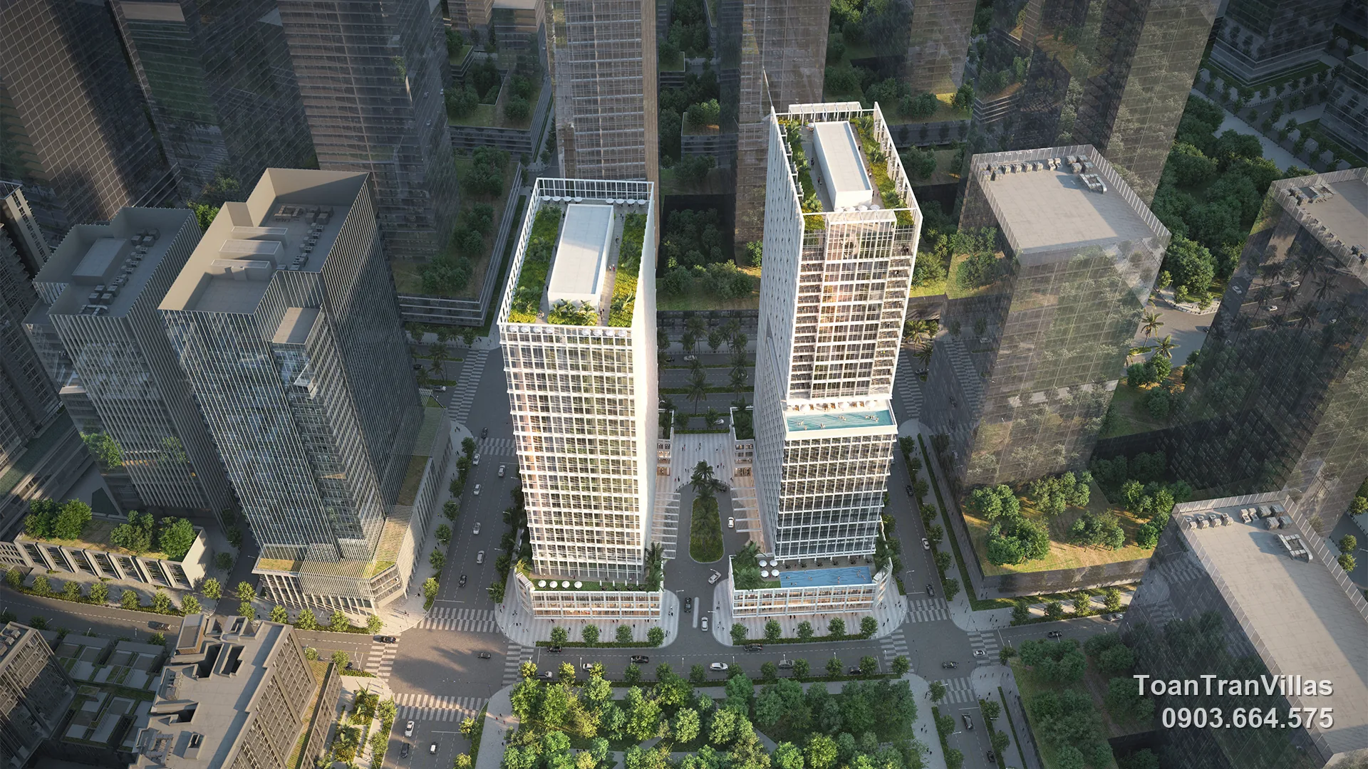 Các tháp trong khu The Metropole