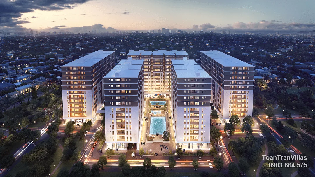 Khối căn hộ Cityland Park Hills về đêm
