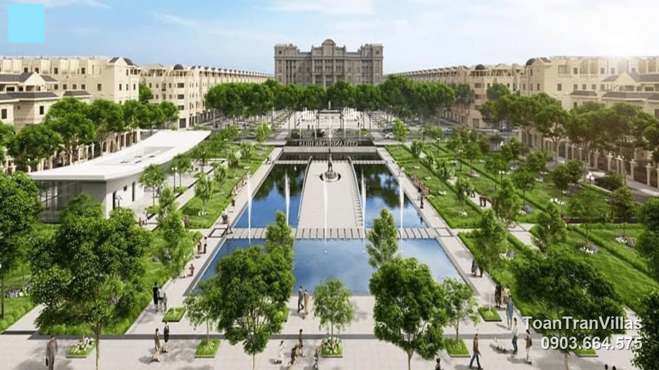 Quảng trường nhạc nước Hòa Bình trong Cityland Park Hills