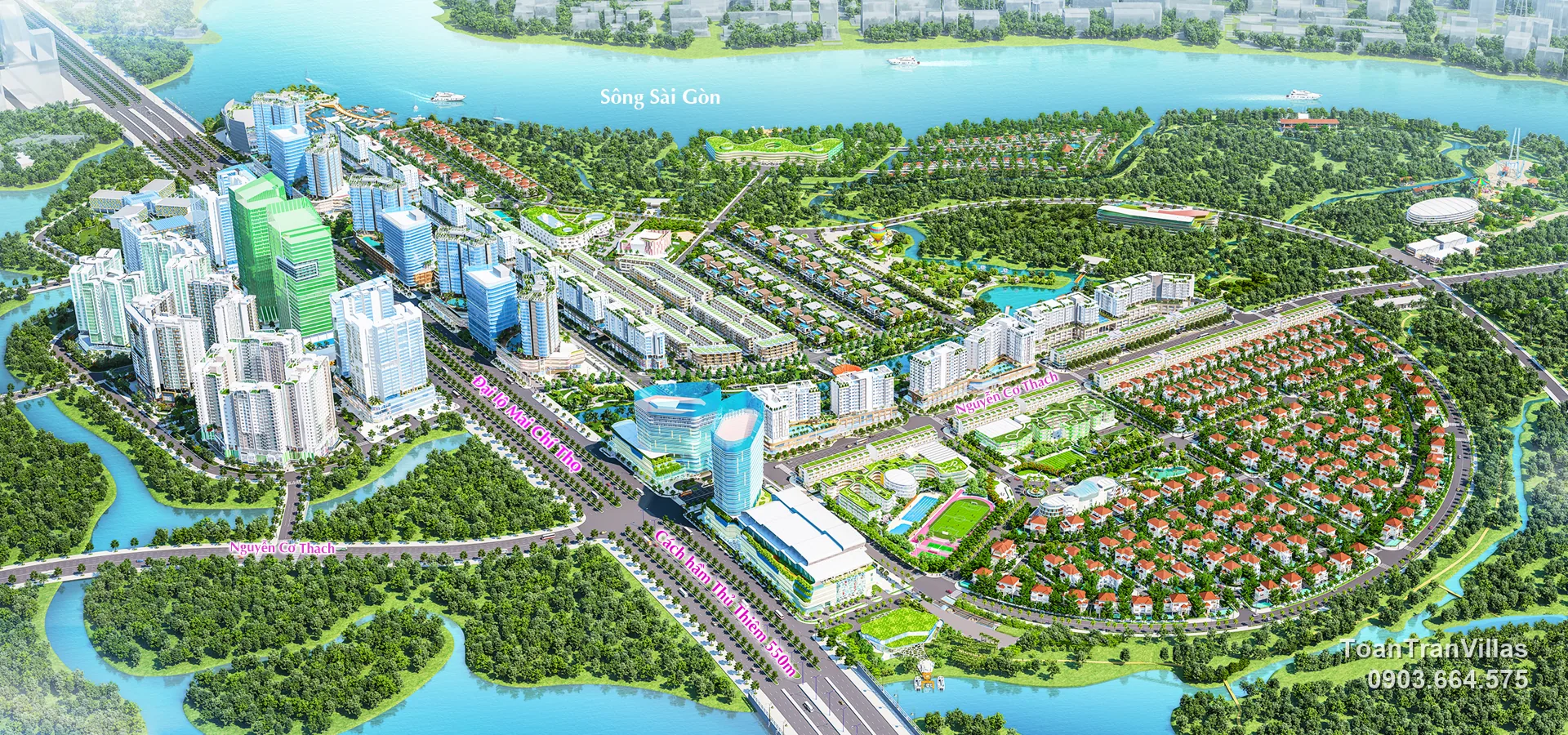 Phối cảnh tổng thể khu đô thị Sala