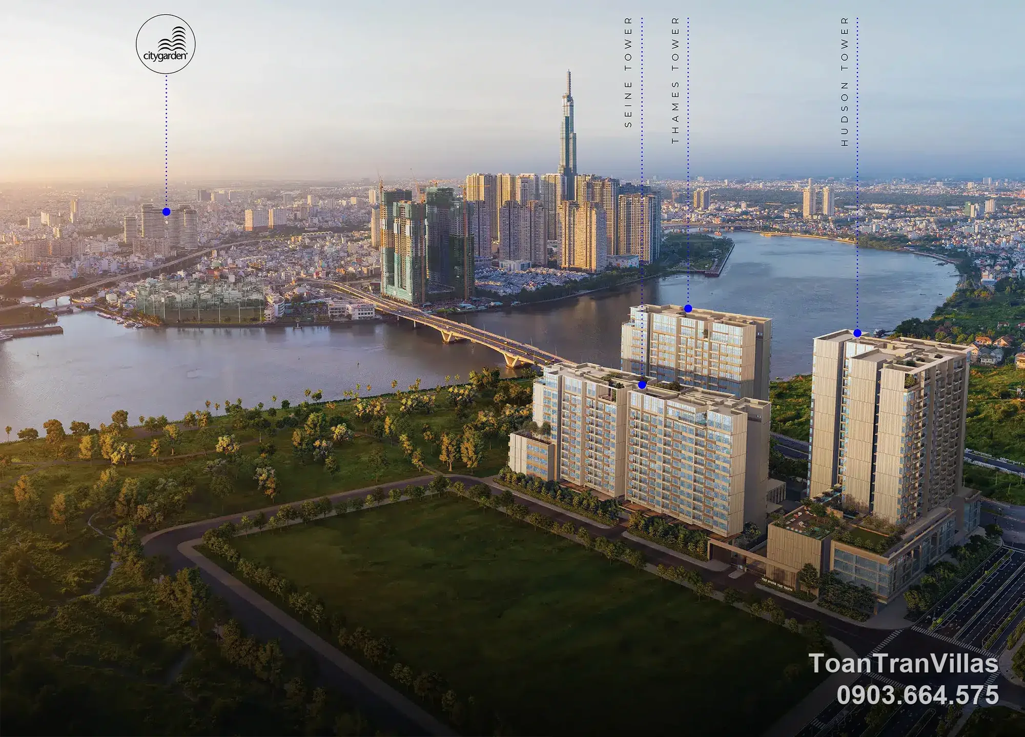 The River Thủ Thiêm cạnh sông Sài Gòn