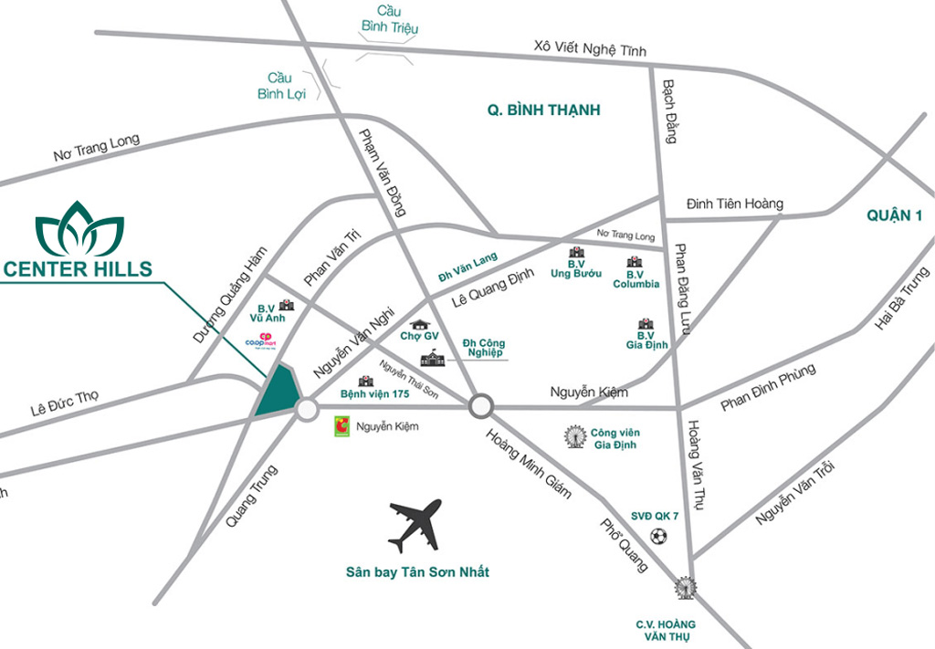 Sơ đồ vị trí Cityland Center Hills