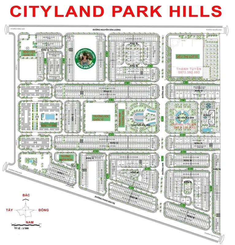 Mặt bằng tổng thể Cityland Park Hills