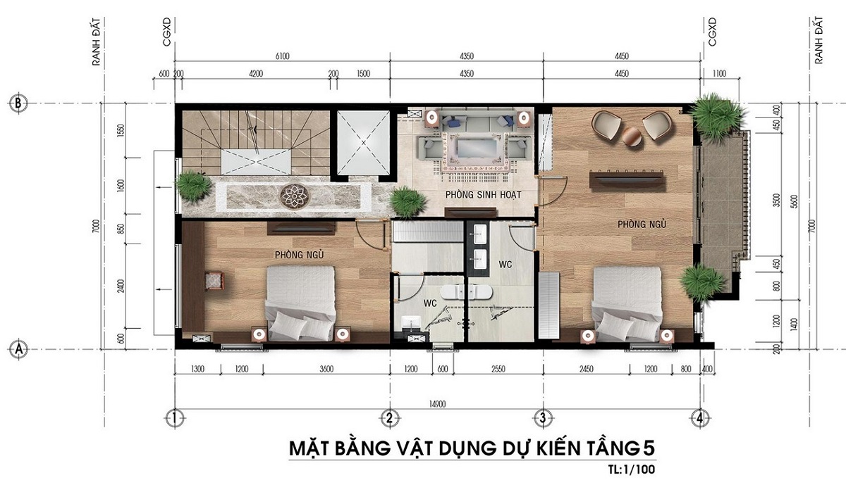Bản vẽ bố trí shophouse Đông Nam