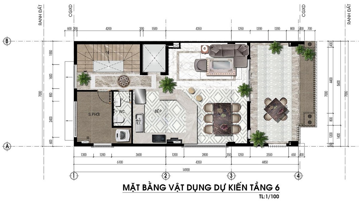Bản vẽ shophouse Đông Nam Vạn Phúc City