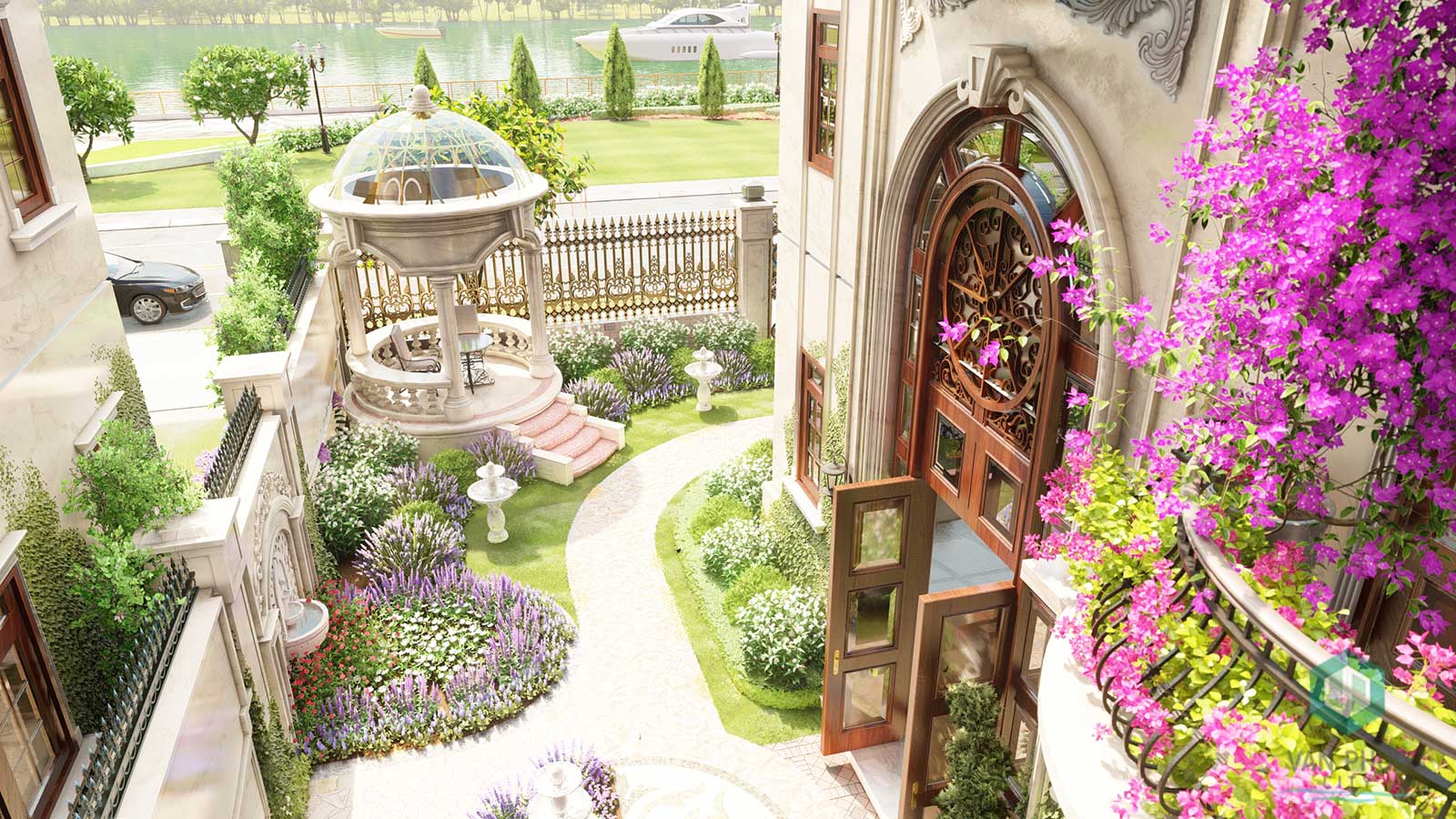Jardin vườn ven sông