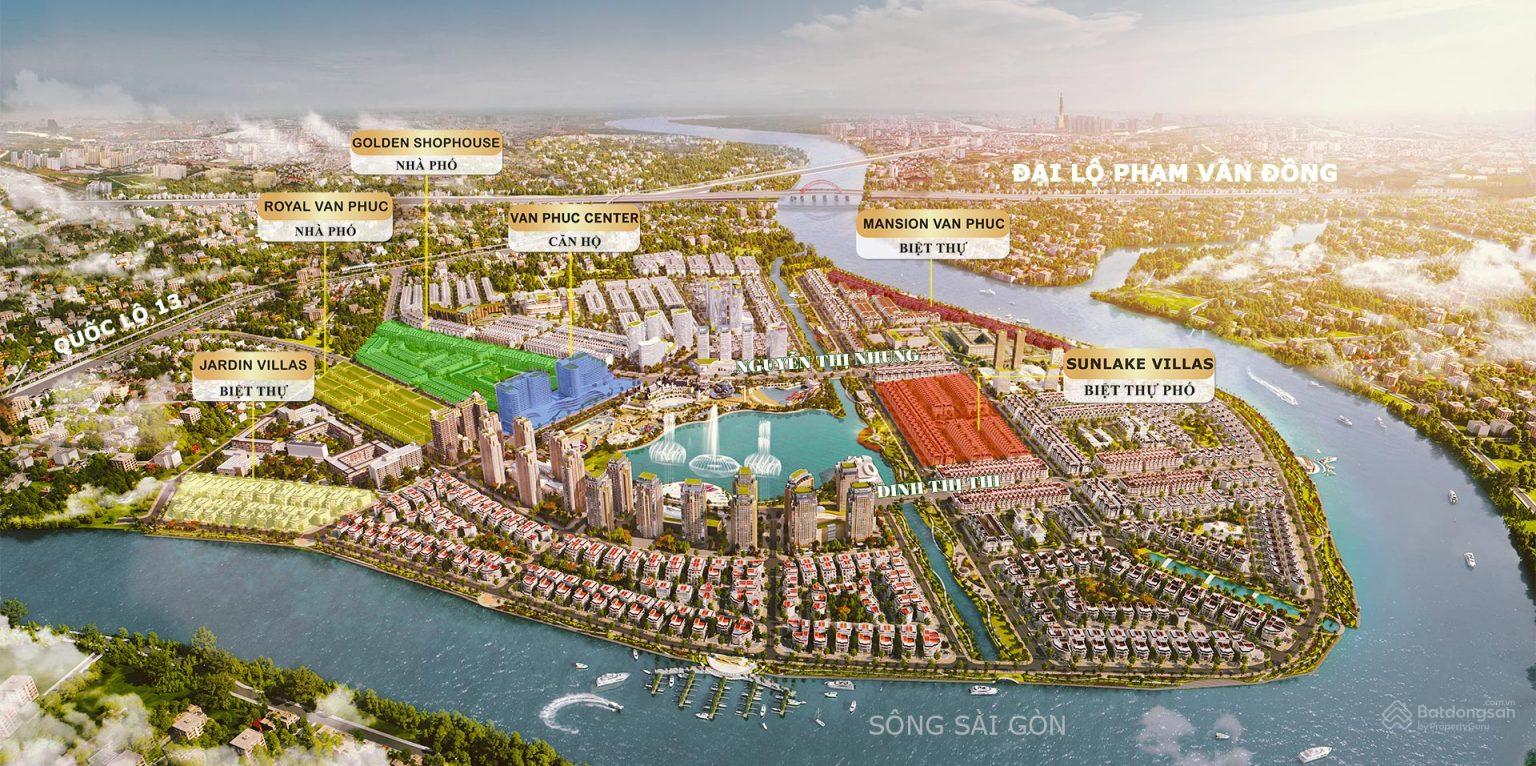 Nhà phố Vạn Phúc City khu Đông Nam