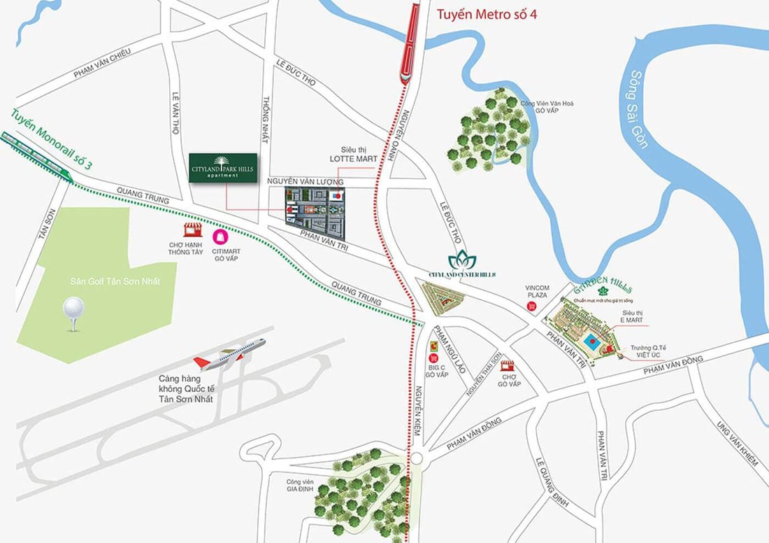 Cityland Park Hills, Garden Hills gần sân bay Tân Sơn Nhất: lợi thế hay tiếng ồn